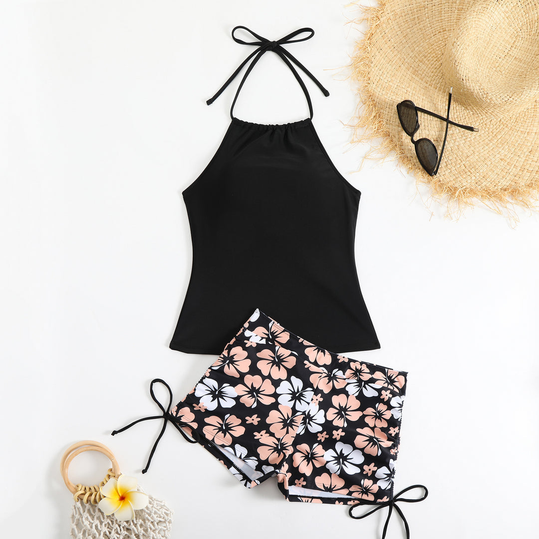 Damen Sportlicher Badeset mit modischen Blumenmuster EB
