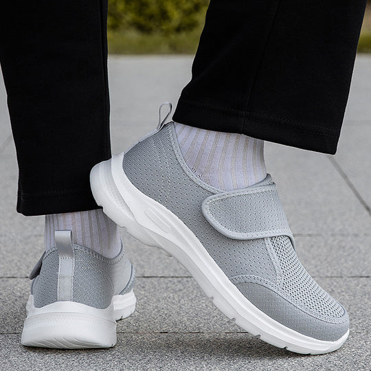 Damen Atmungsaktive Slip-On Sneakers mit Klettverschluss EB