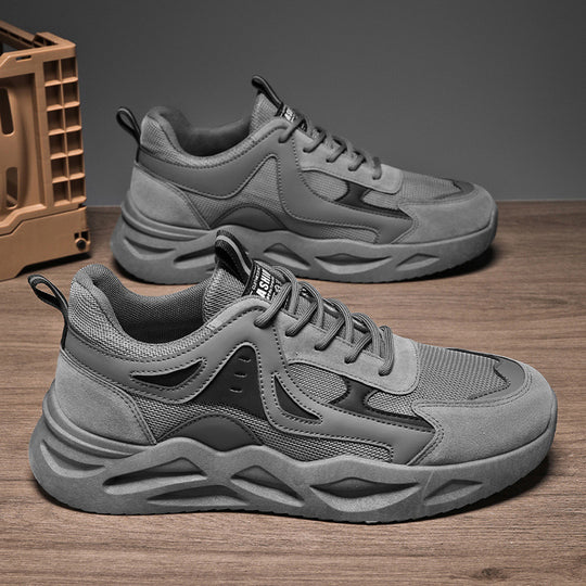 Damen Sportliche Sneakers mit atmungsaktiver Oberflächenstruktur und robustem Sohlenprofil EB