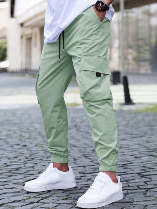 Herren nan technische Travel-Joggerhose mit integriertem Sicherheitsfach elastischem Tunnelzugbund und wasserabweisender Beschichtung EB