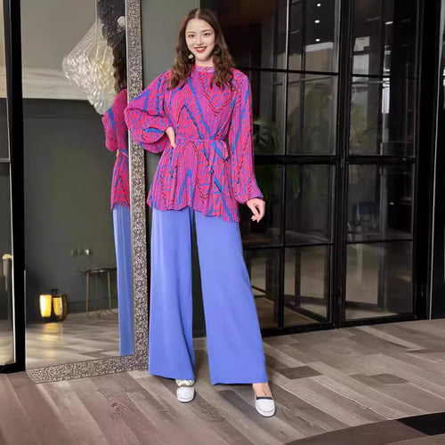 Damen Modischer Oversize-Blazer mit Gürtel EB