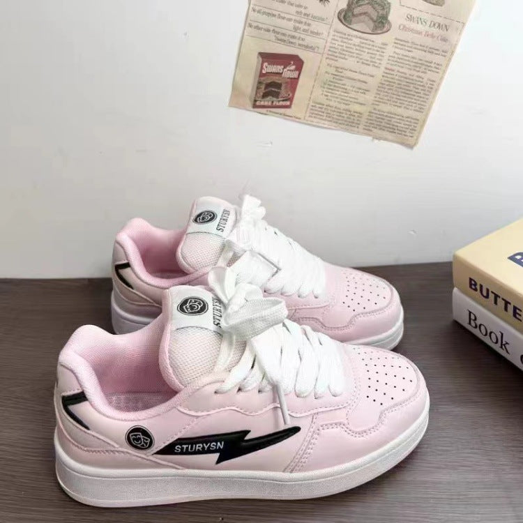 Damen Sportliche Sneakers im minimalistischen Design mit atmungsaktiver Oberflächenstruktur EB