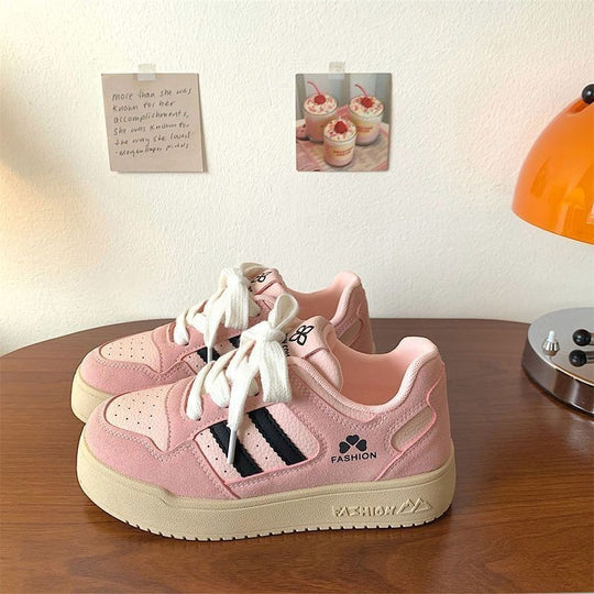 Damen Freizeit Sneakers mit gepolsterter Laufsohle und modischer Oberflächenstruktur EB