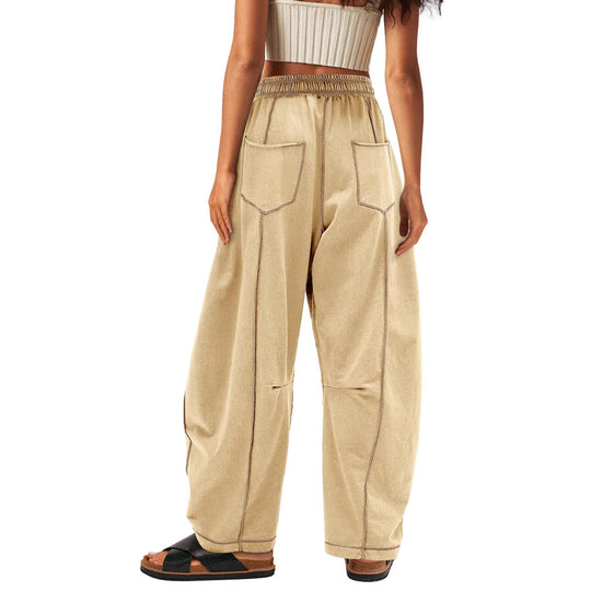Damen Gemütliche und lässige Freizeithose mit großen Taschen EB