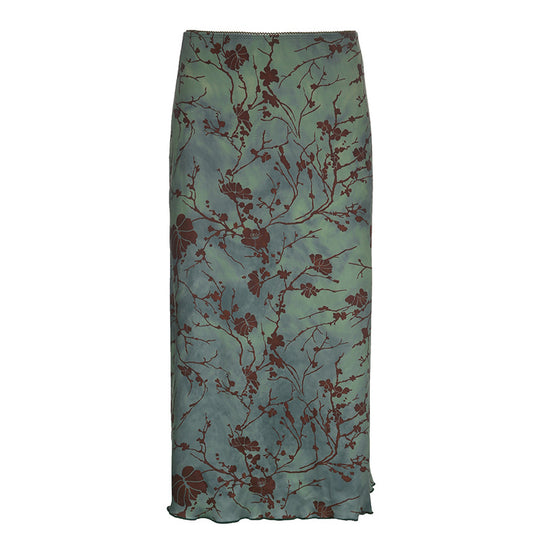 Damen Maxirock mit floralem Druck und elegantem Schnitt EB