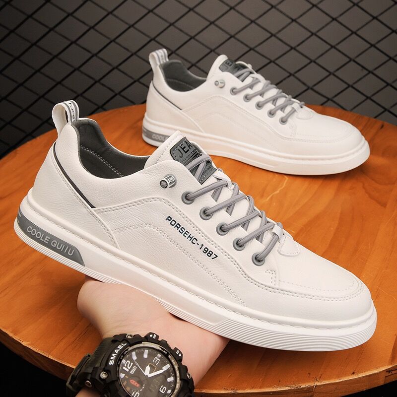 Herren Sportschuhe mit atmungsaktivem Leder und dämpfender Sohle EB