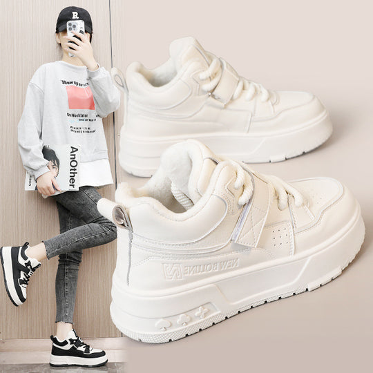 Damen High-Top Sneakers mit gefüttertem Innenbereich und Klettverschluss EB