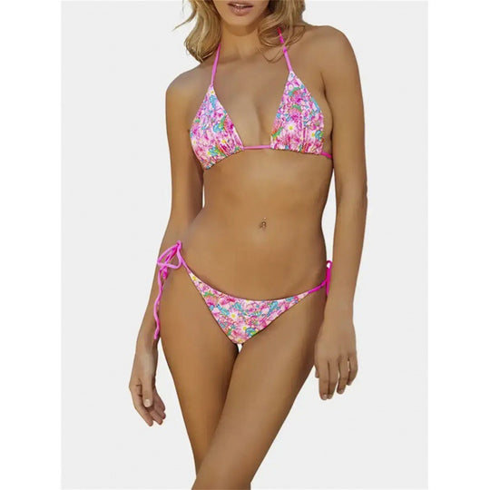 Damen Blumenmuster Bikini EB
