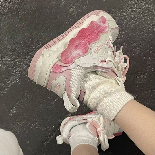 Damen Trendige Chunky Sneakers mit verspielten Akzenten EB
