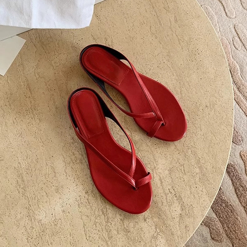 Damen Zehentrenner-Sandalen mit elegantem Riemendesign und leichtem Fußbett EB