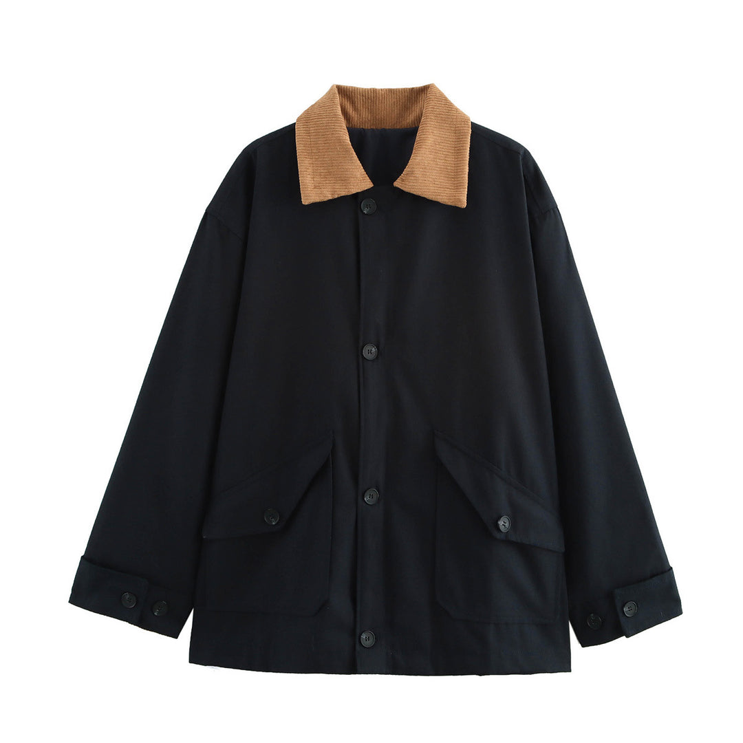 Damen Utility-Jacke mit weitem Schnitt und klassischem Kragen EB