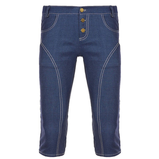 Damen Denim Crop-Top mit modischem Schnitt und verstellbaren Trägern EB
