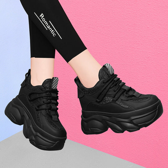 Damen Chunky Sneakers mit innovativem Dämpfungssystem und rutschfester Sohle EB
