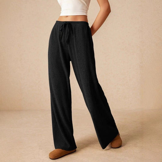 Damen weite und bequeme Loungehose aus Rippstoff EB
