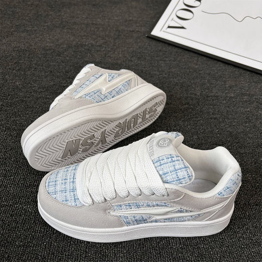 Damen Sneakers mit modischem Textilmuster und komfortabler Dämpfung EB