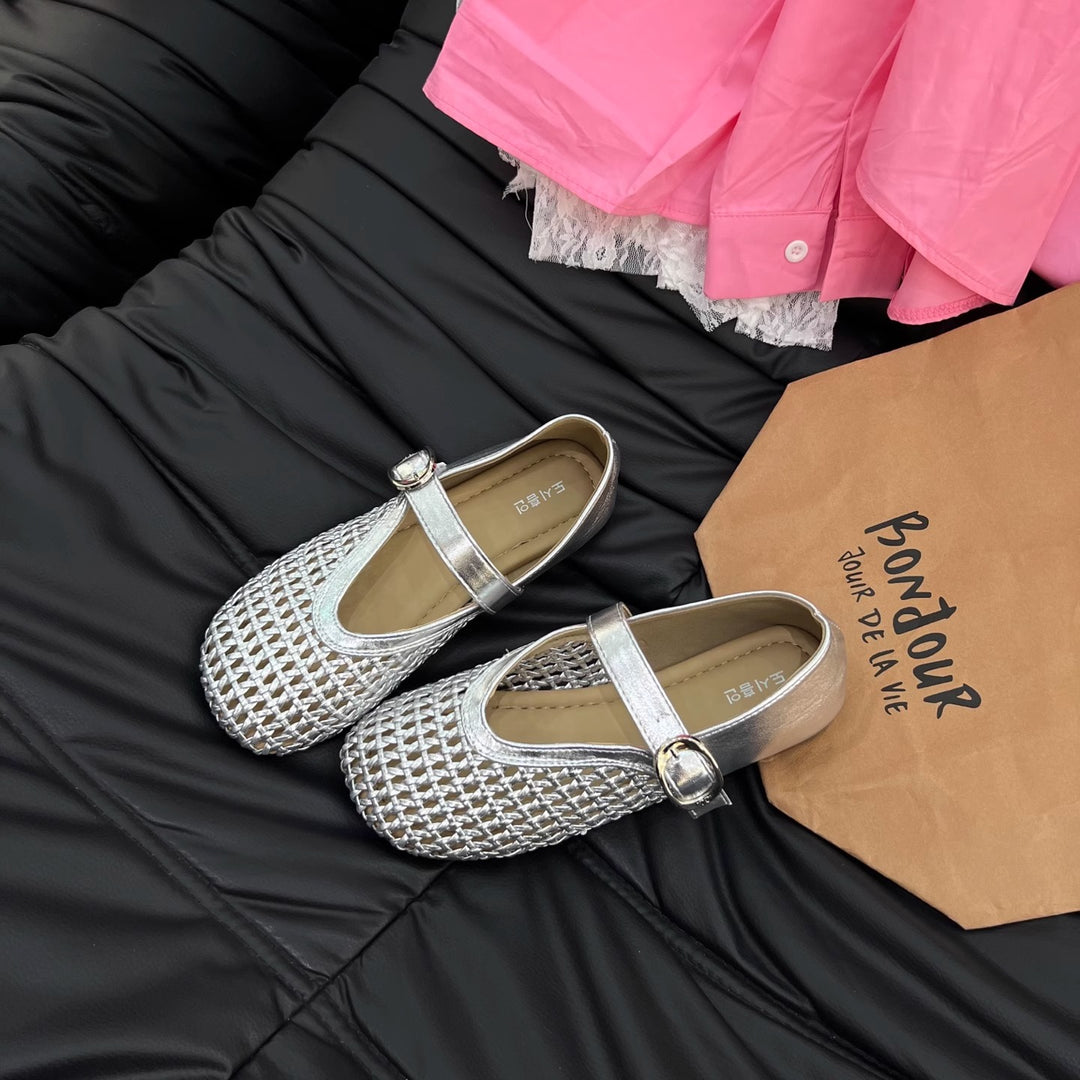 Damen Riemchenpumps mit luftigem Netzdesign und elegantem Riemen EB