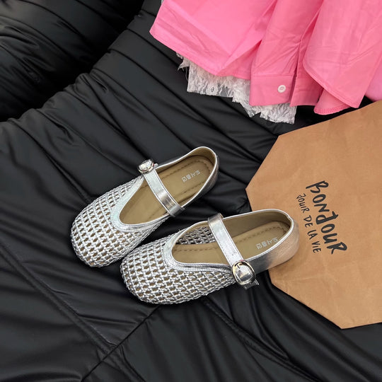 Damen Riemchenpumps mit luftigem Netzdesign und elegantem Riemen EB