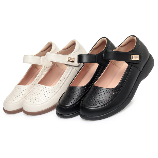 Damen Komfortable Mary Jane Ballerinas mit elegantem Verzierungsdetail EB