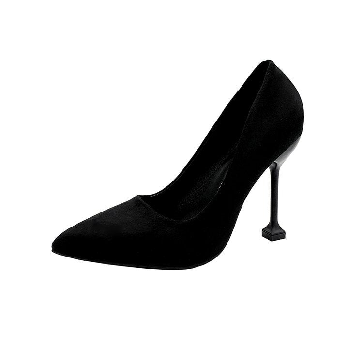 Damen elegante Spitzenpumps mit stilvollem Blockabsatz EB