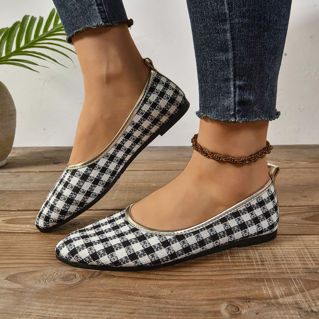 Damen elegante Ballerinas mit buntem Design EB