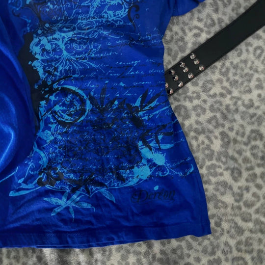 Damen Grafik-Print T-Shirt mit urbanem Kunstdesign EB