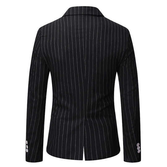 Herren elegante Doppelreiherjacke mit Nadelstreifen EB