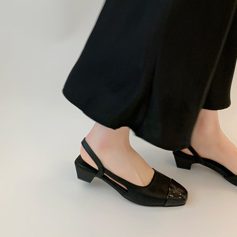 Damen Sling-Pumps mit glänzender Oberfläche und eleganter Fußbettgestaltung EB