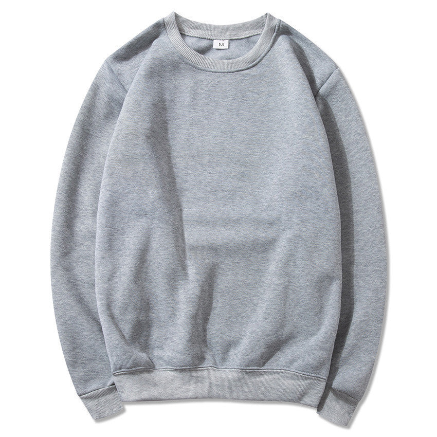 Unisex zeitloser Rundhals-Sweater ohne Kapuze mit angerauter Innenseite und verstärktem Nacken EB