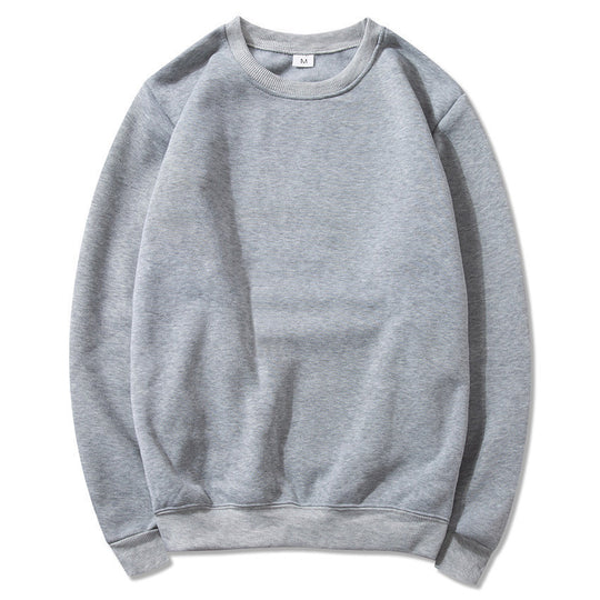 Unisex zeitloser Rundhals-Sweater ohne Kapuze mit angerauter Innenseite und verstärktem Nacken EB