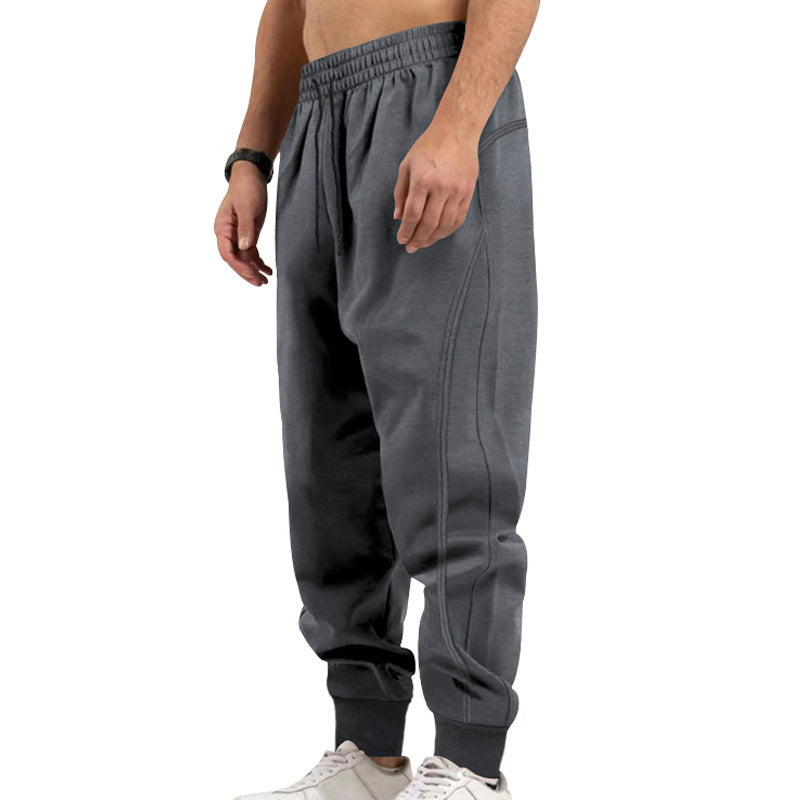 Herren sportliche Sweatpants mit seitlichen Reißverschlusstaschen und elastischem Bund EB