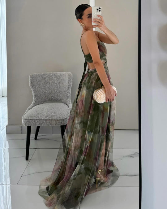 Elegantes Maxikleid im Schönen Blumenmuster für festliche Anlässe | EB