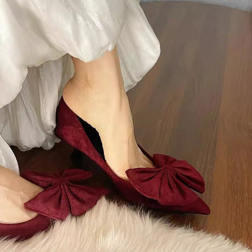 Damen elegante Pumps mit raffinierten Schleifenakzenten EB