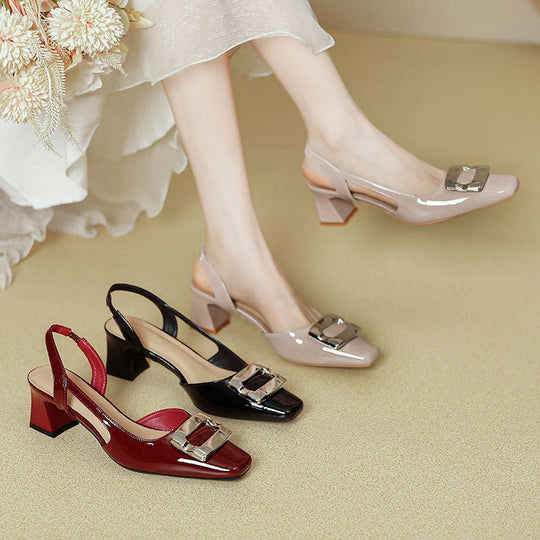 Damen Slingback-Pumps mit modischem Blockabsatz EB