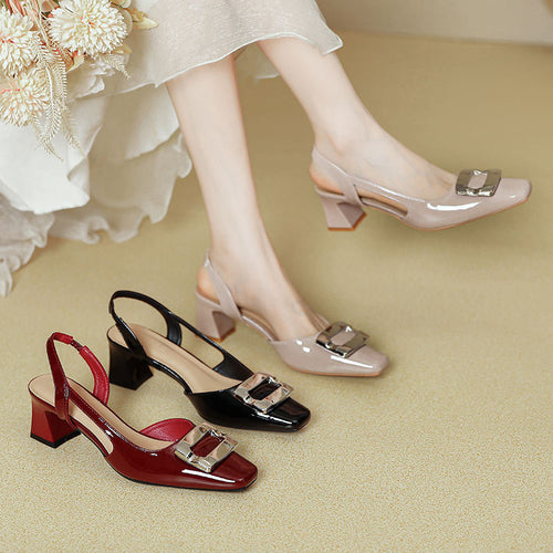 Damen Slingback-Pumps mit modischem Blockabsatz EB