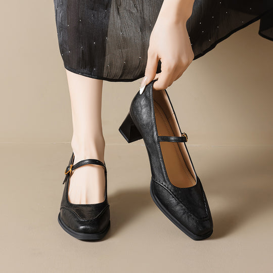 Damen elegante Pumps mit verstellbarem Riemen EB