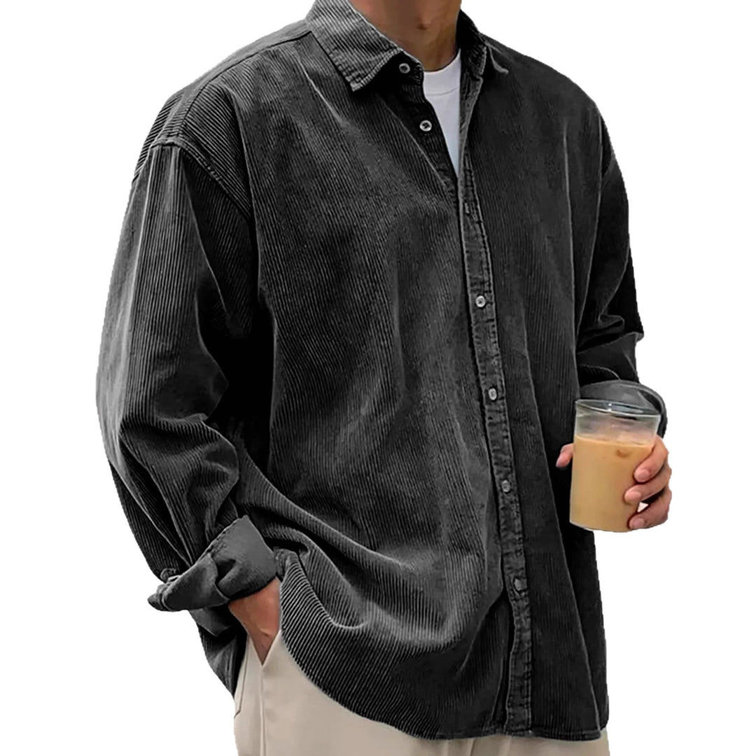 Herren nan oversized Cordhemd mit feiner Breitcord-Struktur und entspannter Silhouette EB