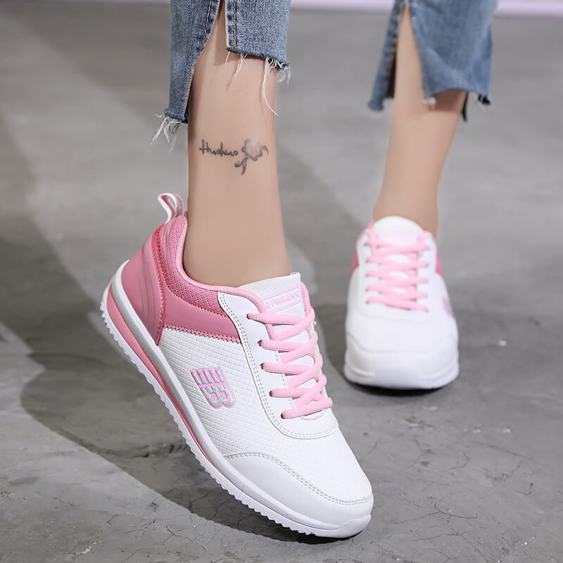 Damen sportive Freizeitsneaker mit atmungsaktivem Obermaterial und rutschfester Sohle EB