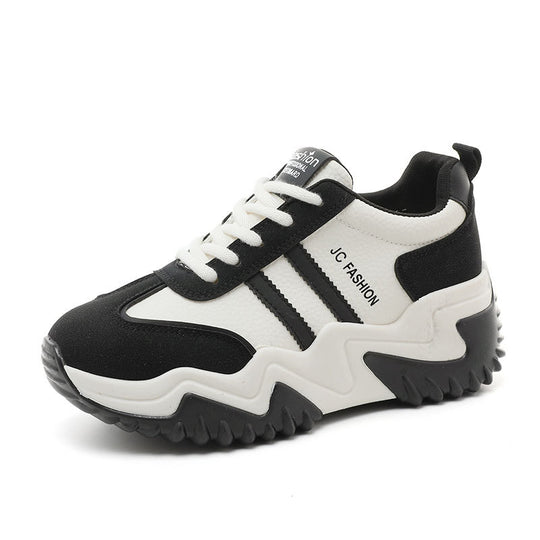 Damen Sportliche Chunky Sneakers mit rutschfester Sohle und atmungsaktiver Oberflächenstruktur EB
