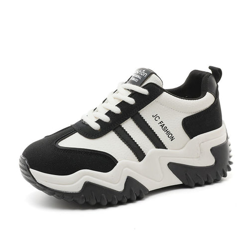 Damen Sportliche Chunky Sneakers mit rutschfester Sohle und atmungsaktiver Oberflächenstruktur EB