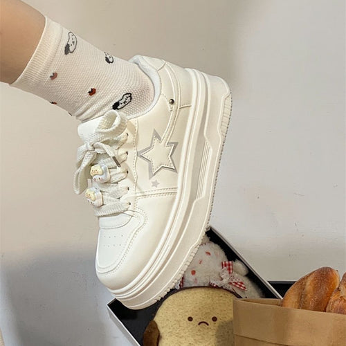 Damen Modische Chunky Sneakers mit verspieltem Design und flexiblem Sohlenprofil EB