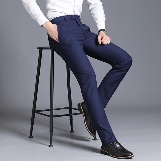 Herren elegante Slim-Fit Anzughose EB