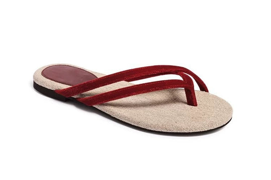 Damen Zehentrenner-Sandalen mit stylishen Riemchen und komfortabler Fußbettgestaltung EB