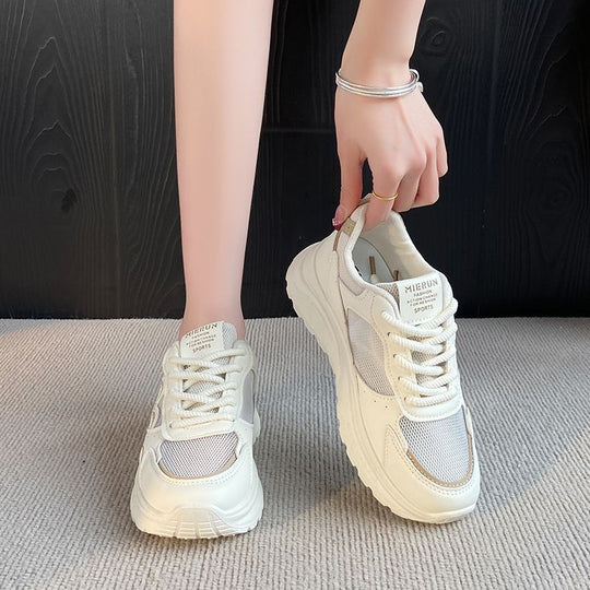 Damen Sportliche Chunky Sneakers mit atmungsaktivem Obermaterial und robustem Profil EB