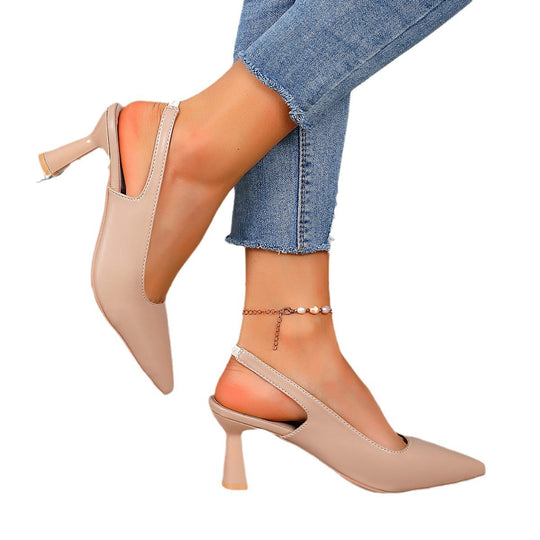 Damen Slingback-Pumps mit elegantem spitzen Design und komfortablem Blockabsatz EB