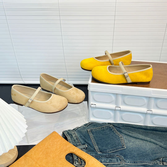 Damen elegante Mokassins mit modischem Riemen und komfortablem Fußbett EB