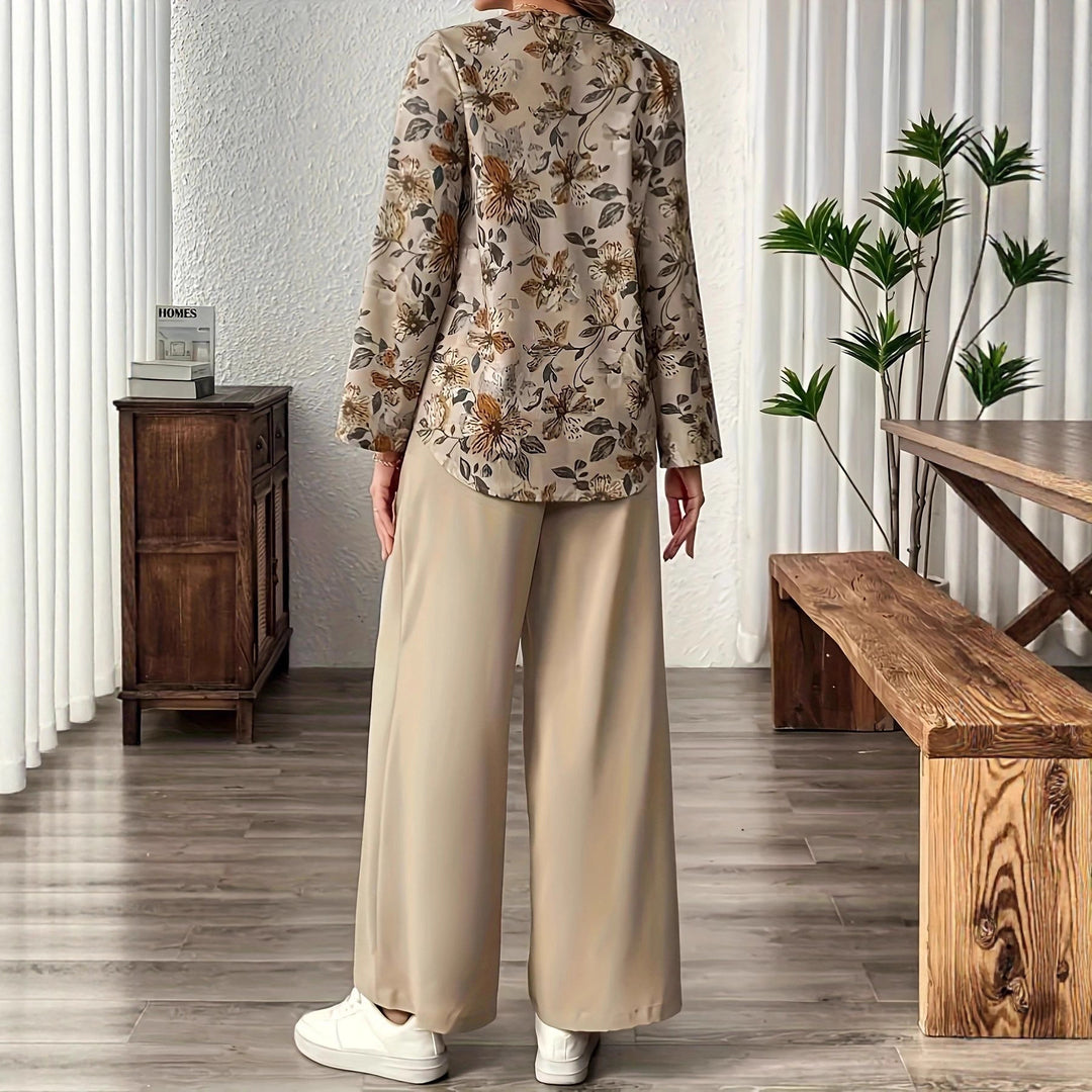 Damen lässige und elegante Blusen mit floralem Muster EB