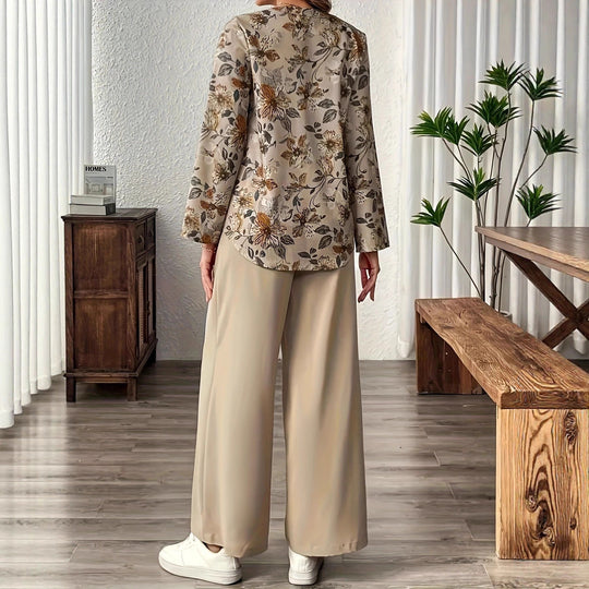 Damen lässige und elegante Blusen mit floralem Muster EB