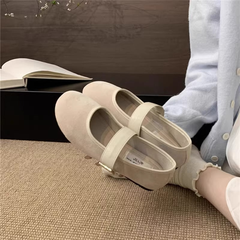 Damen Ballettschuhe mit elegantem Riemen und bequemer Sohle EB