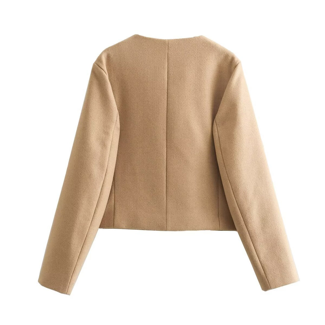 Damen Übergangsjacke mit klassischen Knopfdetails und praktischen Pattentaschen EB