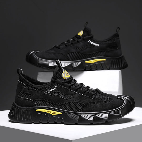 Damen Sportliche Sneakers mit luftiger Oberflächenstruktur und strapazierfähigem Sohlenprofil EB